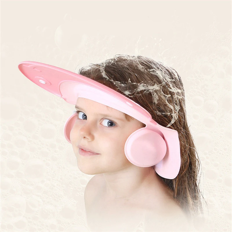 1Pcs Adjustable Baby Shower Hat Toddler Kids Shampoo Bathing Cap Wash Hair Shield Direct Visor Caps for Care Lovely