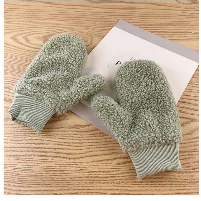 Перчатки женские зимние плюшевые утепленные ветрозащитные теплые милые студенческие перчатки женские перчатки зимние