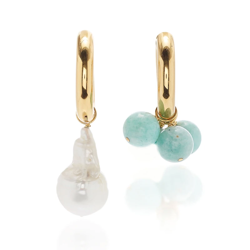 Модные высококачественные жемчужные серьги в стиле барокко асимметричный