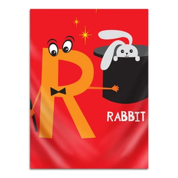 

Cute Children Red Black Grey Letters Coral Fleece Blanket Throw Cobertores 150x200cm for Kid Boys Girls on Sofa/Plane