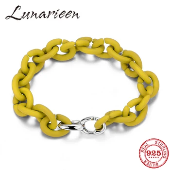 

Yellow Hard Rubber with Handed circles Beads Bracelets Accessories for women Men Jewelry