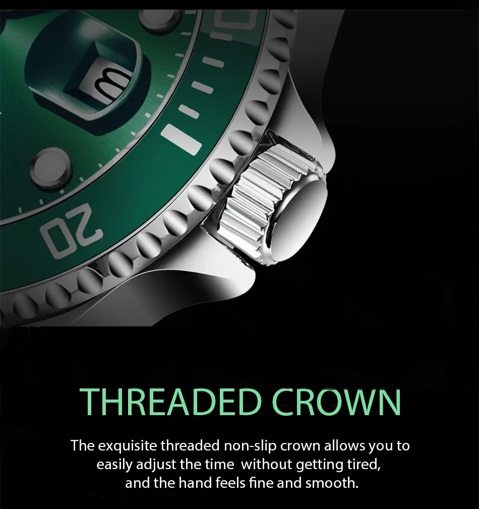 2021 TACTO Mens Watches Top Brand Luxury Gmt-Driver Sports Watches Black Steel Case Rotated Male Wrist Watch Relogios Masculinos