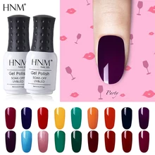 HNM เล็บเจลสี 8ML เจลเล็บเจล Polish GEL BASE Coat Soak Off UV และ LED ถาวรเคลือบเล็บ Gellak(China)