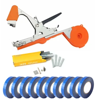 

14pcs/set Plant Tapetool Tape Cutter Blade Hand Tying Binding Machine Garden Flower Vegetable Tapetool Tapener +Tapes