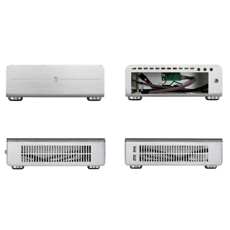 E-I3S алюминиевый сплав мини Чехол Itx HTPC Настольный Офис Бизнес домашний маленький хост чехол
