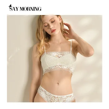 

SAY MORNING New Arrival Women Intimates Bra & Brief Sets Sexy Lingerie Triangle Cup Lace Underwear Breathable Bra Set