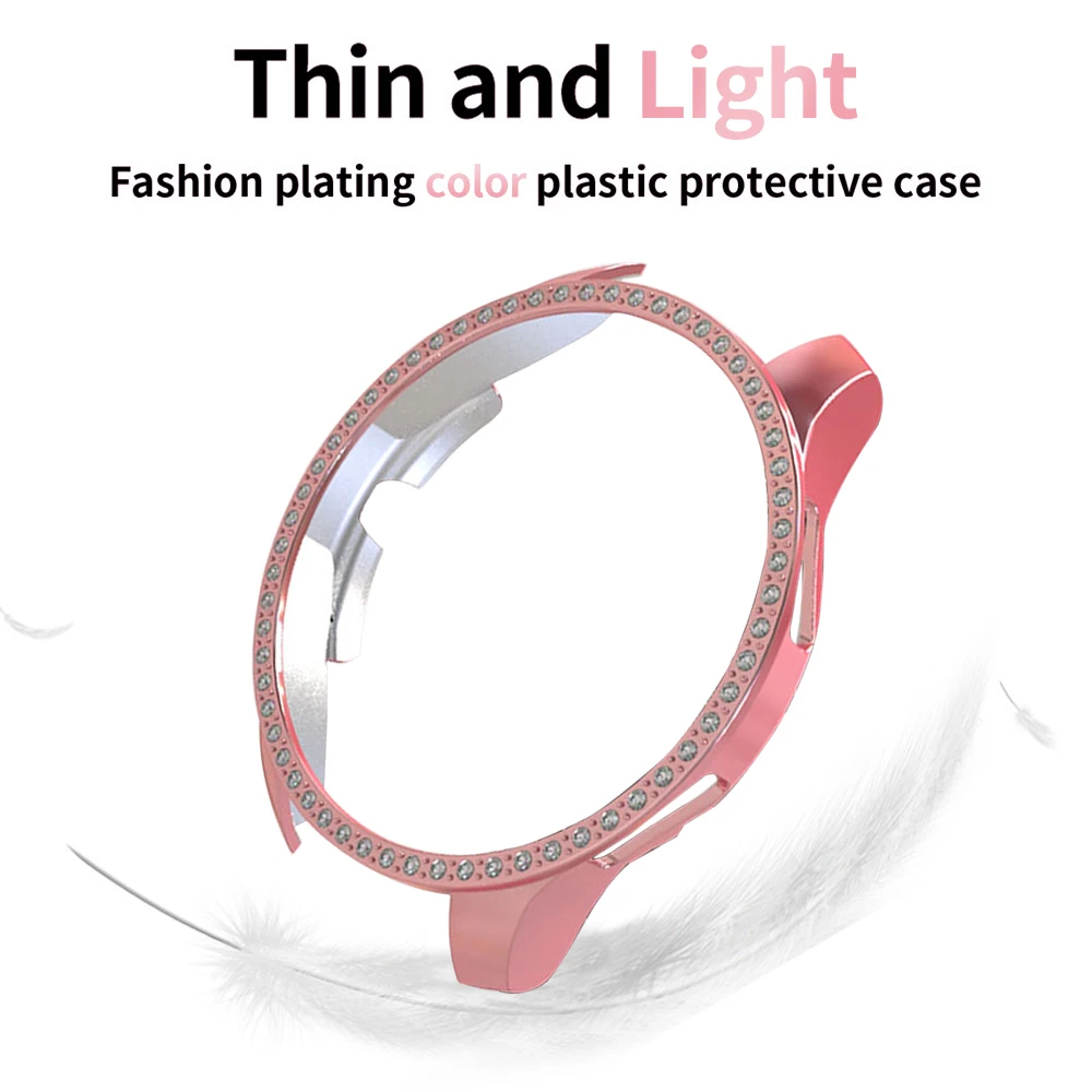 Модный алмазный пластиковый чехол для samsung Galaxy Watch 46 мм/42 мм/активная Защитная крышка бампер ПК твердая рамка аксессуары