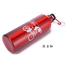 700 мл, бутылка для воды для езды на велосипеде, спорта на открытом воздухе, бутылка для воды, поставляется с карабином, кувшин из алюминиевого сплава