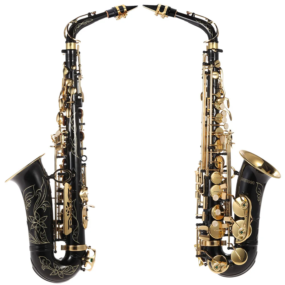 Ammoon Eb альт саксофон латунный лакированный Золотой E плоский Sax 82Z тип ключа духовой инструмент с чистящей щеткой ткань перчатки ремень