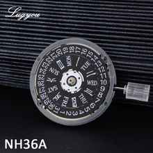 Lugyou часы с автоматическим заводом NH36A Япония Сделано 24 драгоценность 27,4 мм Дата Неделя Высокая точность часы Запчасти Замена