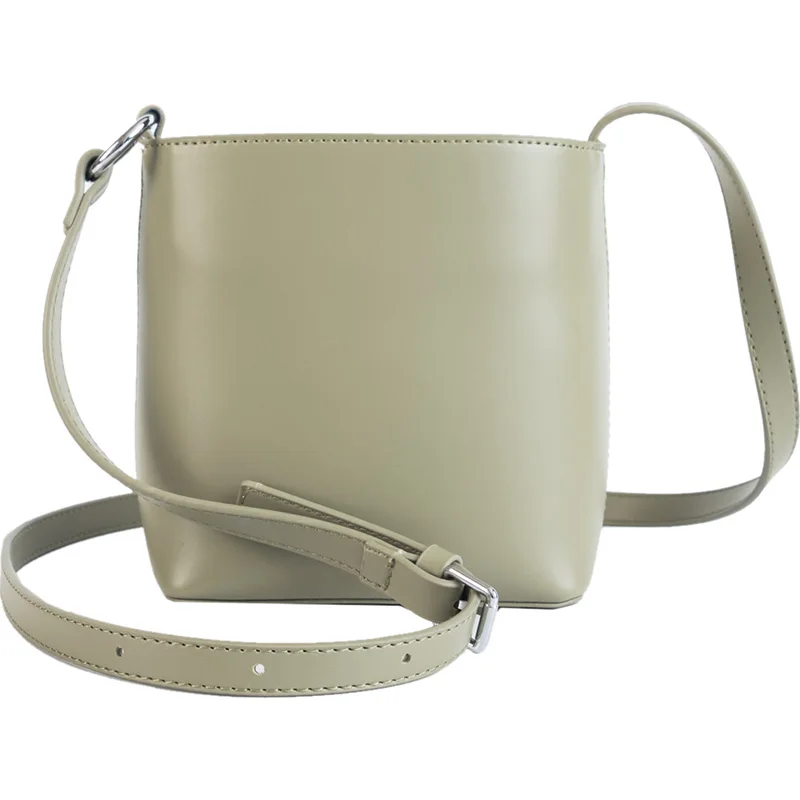

Pure Color Simple Bucket Bag Female Autumn Retro New Shoulder Bag Female 2019 New Wild Messenger Bag Crossbody Bags for Women