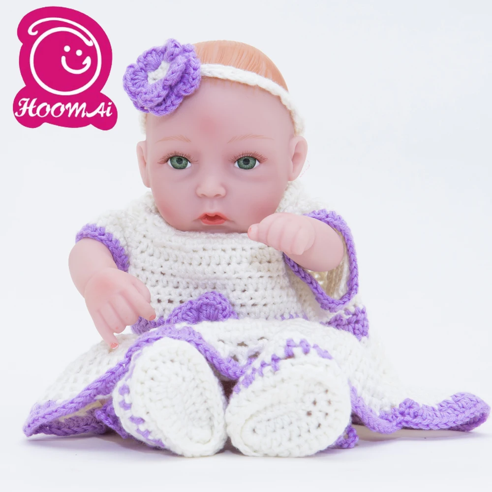 10 &quot25 см ручной работы милые мини Bebe Reborn Baby Doll полностью силиконовые виниловые