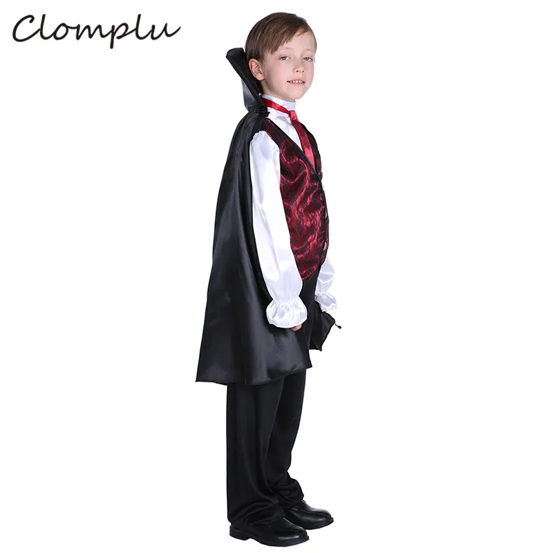 Clomplu/карнавальный костюм вампира для мальчиков; костюм на Хэллоуин для детей; вечерние костюмы на Хэллоуин в стиле аниме; красивые костюмы на Хэллоуин