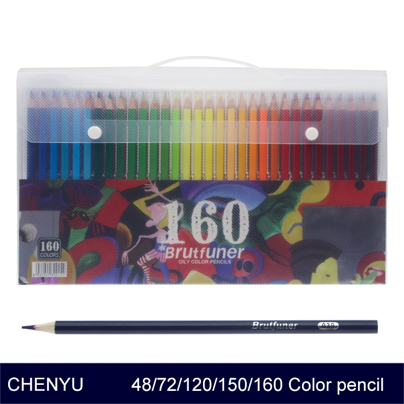 Vente CHENYU 150 crayons de couleur Prismacolor d eau Lapis de cor 48 72 160 couleurs crayon de couleur Soluble dans l huile pour les fournitures scolaires d art