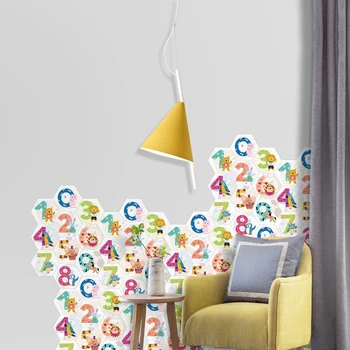 

Cartoon 3D Floor Stickers Wall Stickers 26 Letters 10 Numbers Animals Cats DIY Kids Room Children Learning Home Decoration