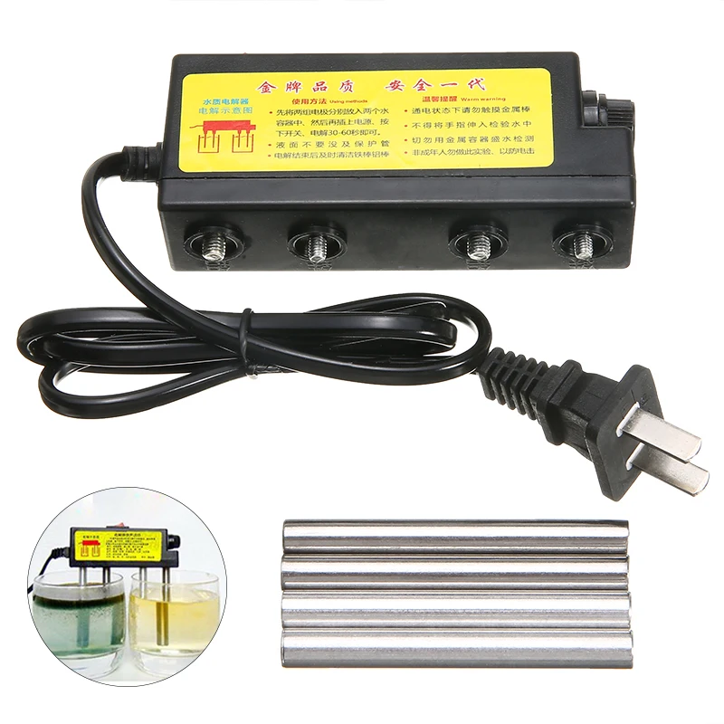 

220 V Water Quality Electrolyzer Household Domestic Water Quality Testing Tools Electrolysis Apparatus With Plug