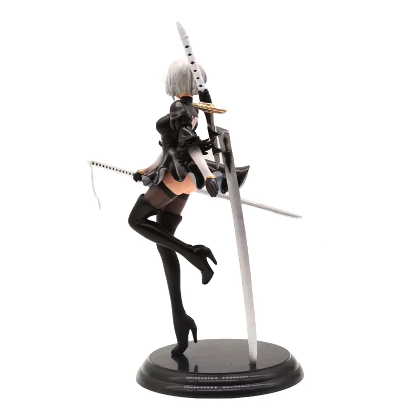 NieR Automata 25 см 2B боевой робот ПВХ Figma подвижные фигурки модель мультфильм фильм Подарок Коллекционные игрушки для детей куклы