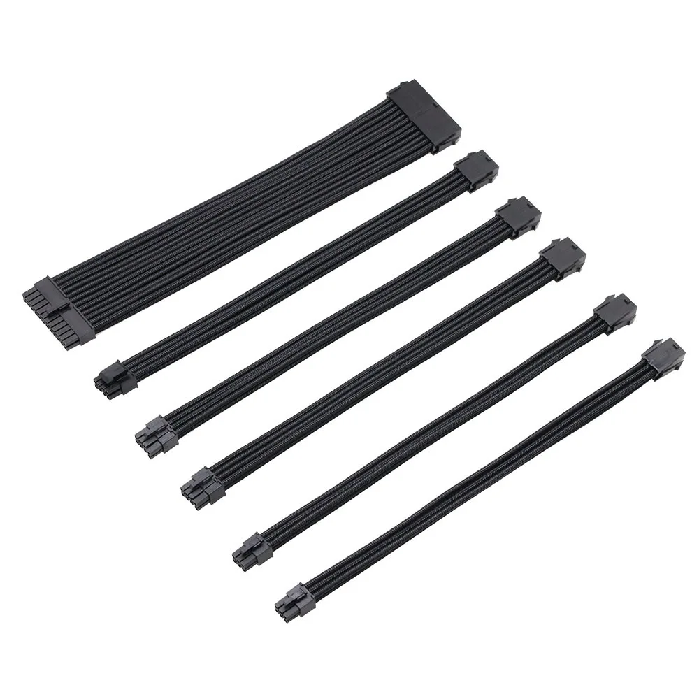 Удлинитель питания 18AWG PSU ATX 24pin материнская плата VGA PCI E 6 + 2pin EPS CPU 4 контактный шнур