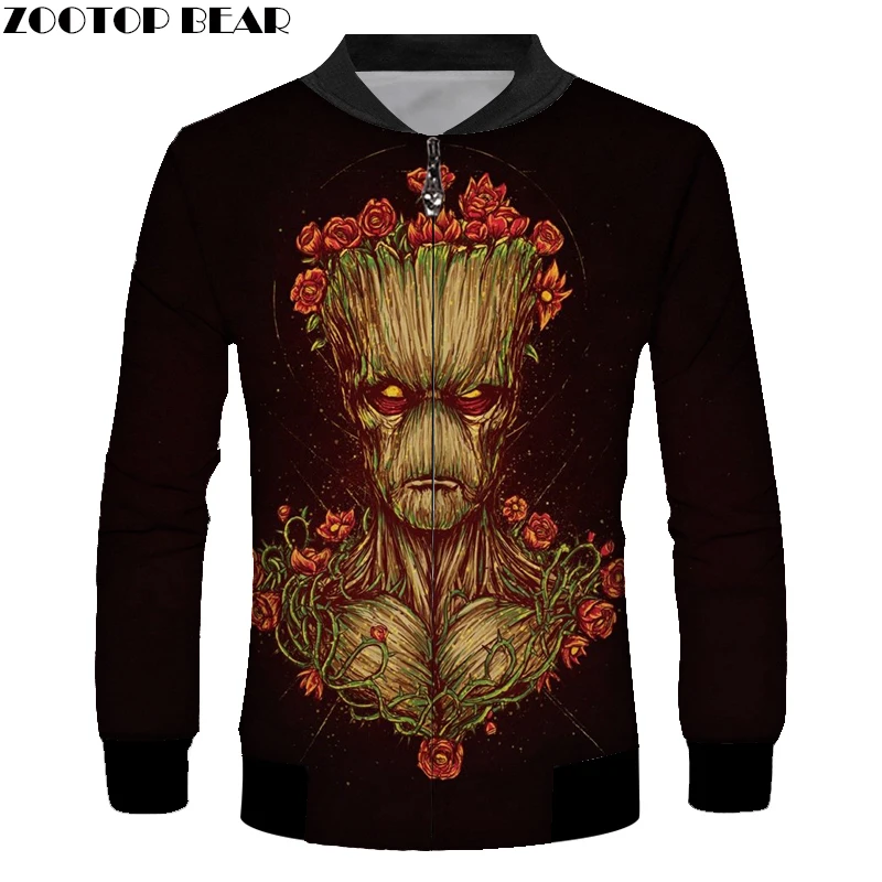 ZOOTOP медведь Повседневная и модная свободная Мужская куртка ветрозащитная в форме каннибала цветка Анима мужская осенне-зимняя куртка