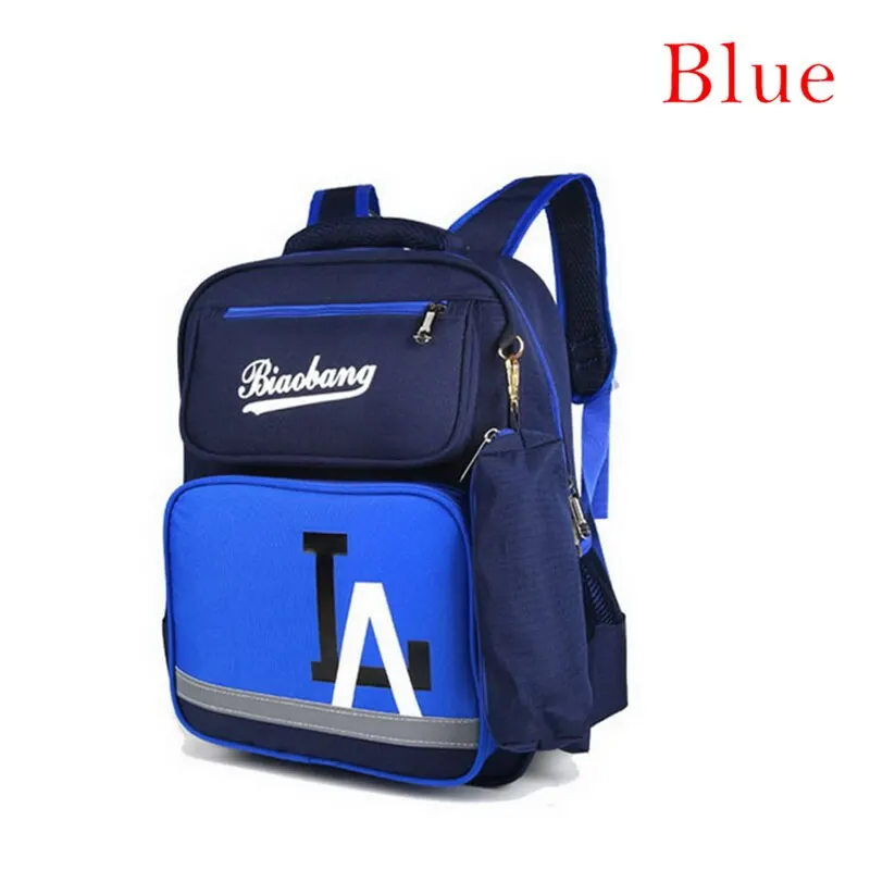 blue LOOZYKIT милый рюкзак, Студенческая сумка Детские школьные сумки для мальчиков и девочек с несколькими карманами, высокое качество, ботинки-оксфорды, туфли - Цвет: blue