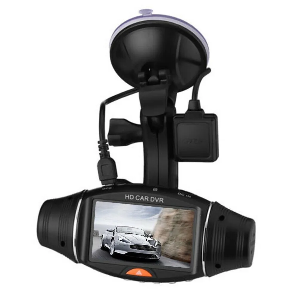 Двойной объектив вождения рекордер R310 Gps трек вождения рекордер супер широкий угол ночного видения изысканно разработанный прочный