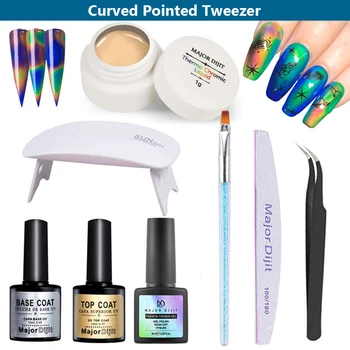 

Color-changing Gel Polish Nail Art Set Thermochromic Liquid Polish UV Lamp Painting Brush Nail File
