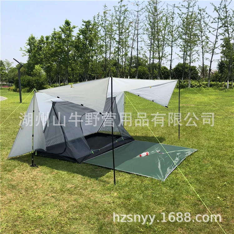 Multi-functional Awning Hammock Cover A- line Outdoor Tent College Style Beach Mat Moisture-Proof Mat Anti-Rainwater Ultraviolet