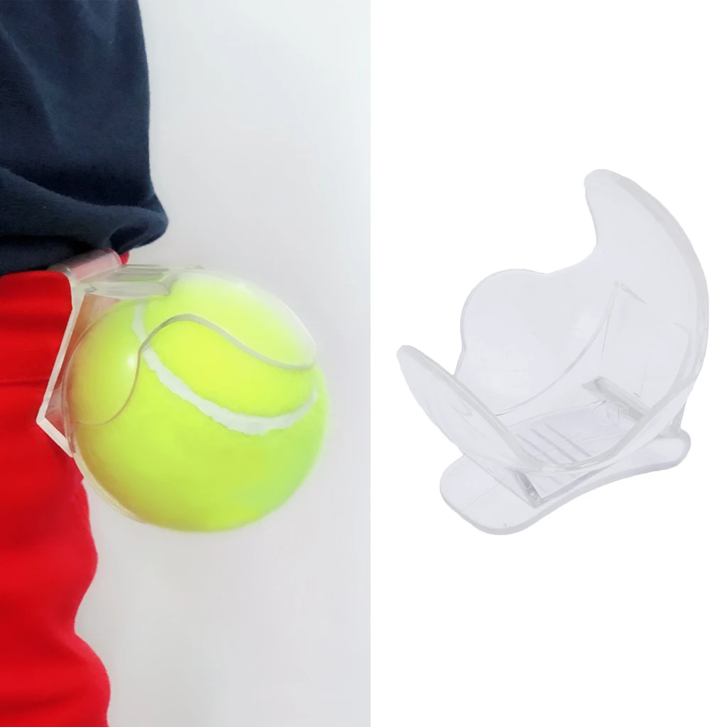 Professional Tennis Ball Holder Waist Clip - Holds One Tennis Ball - Clear