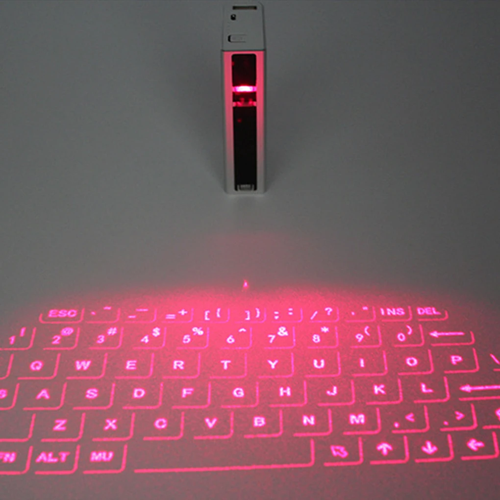 2 In 1 Virtual Keyboard External Key Projection Keypad Charge Bank Portable Smart Phone Tablet PC Notebook