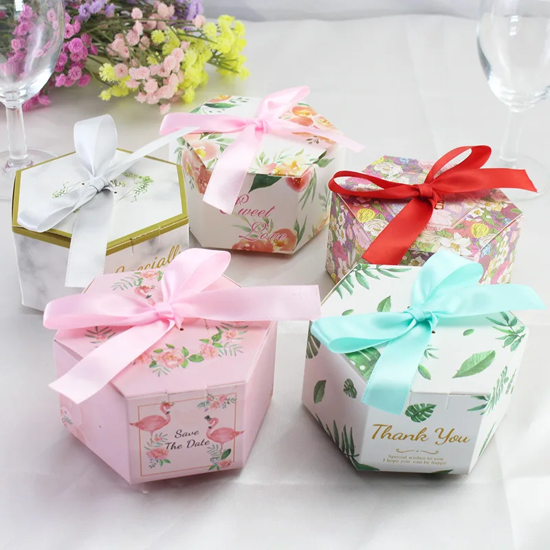 

European Marbling Style Candy Boxes Wedding Favors Box Party Supplies Baby Shower Gift Box Chirstmas Birthday Party Decoration