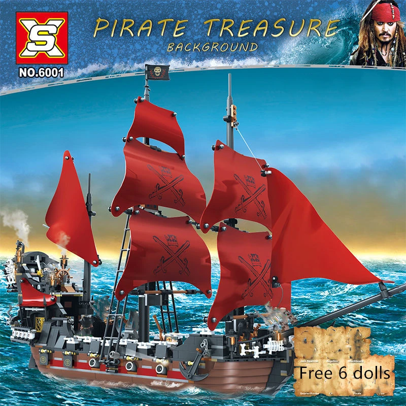1151Pcs Queen Anne's Revenge Ship Pirates Of The Caribbean Model Building.Blocks 