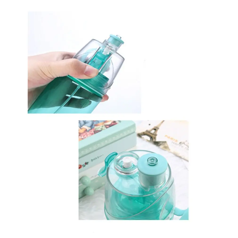 Fashion Creative Sports Bottle Hand Cup Portable Summer Space Cup Plastic Cup Spray Cup Outdoor Travel Cup