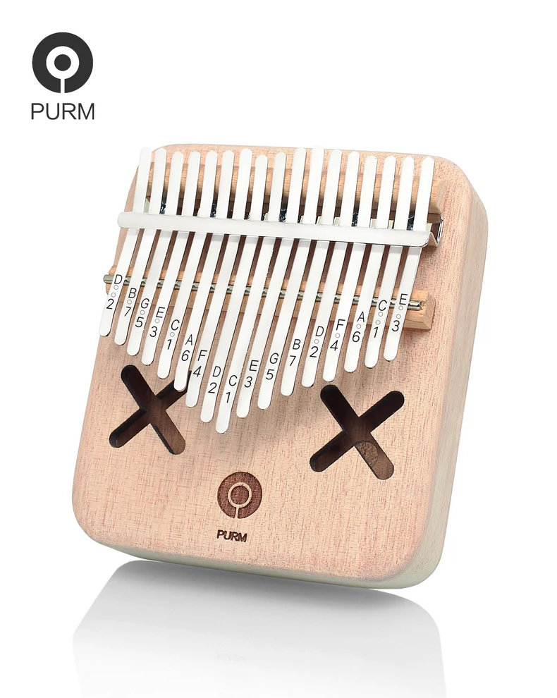 Kerus 17 teclas Kalimba africano sólido caoba dedo pulgar Piano Sanza 17 teclas de madera maciza Kalimba mbra pulgar