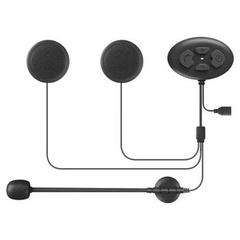 

2Pcs DK12 Bluetooth 5.0 Helmet Headset Intercom with FM Radio Motorcycle Noise Cancellation IP65 Waterproof