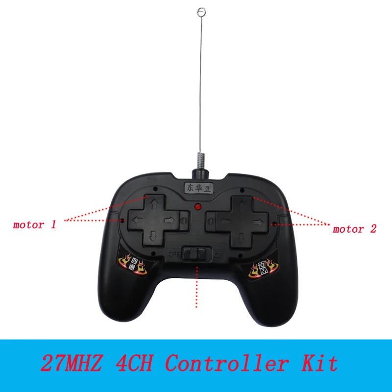 

1set DIY RC Cars Boats Radio Controlling System 27MHZ 4CH Transmitter Receiver Board 3V Remote Controller 3-6V Receiving Module