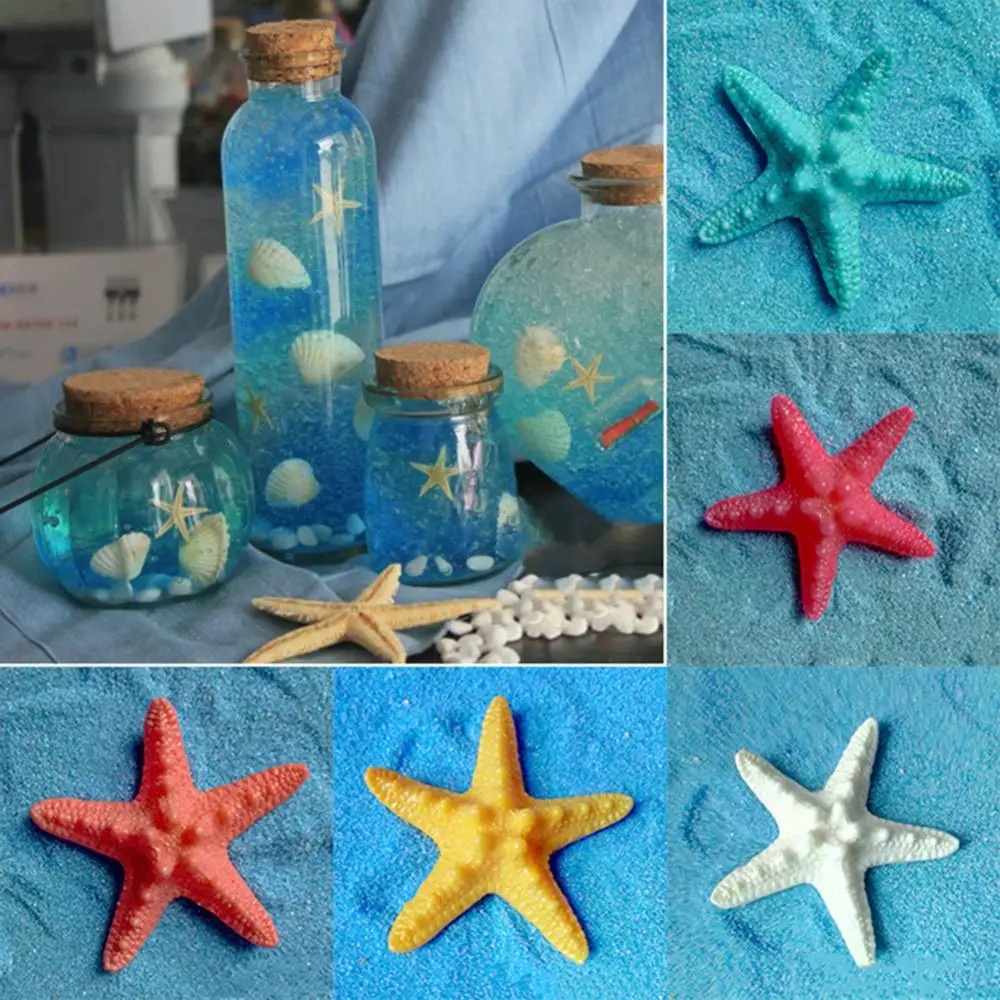 5Pcs Aquarium Decoration Marine Decor Simulation Starfish Ornament Beach  Ocean Sea Star Home Wall Party Decor