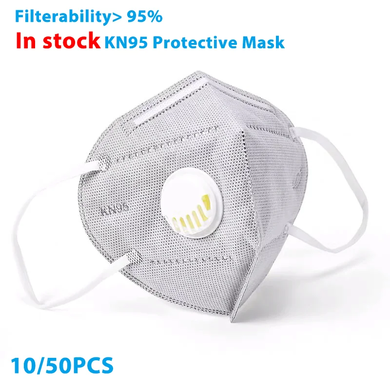 

5 Layer Protective KN95 Mask Respirator PM2.5 Dust-proof Breathable KN95 Face Masks 95% Filterability Similar to FFP2 FFP3 Mask