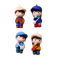 4-творческий с нарисованными куклами из мультфильмов для маленьких мальчиков и девочек брелок-подвеска для пар 100 лет всесезонные Аксессуары Подвеска для сумочек