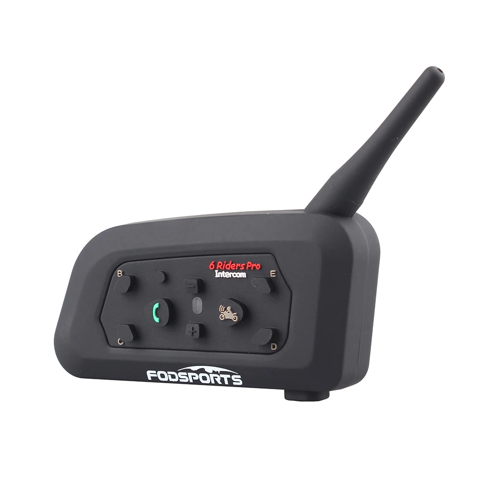 

Fodsports RU Stock V6 Motorcycle Helmet Bluetooth Headset 6 Riders 1200M BT Half-Face Moto Helmet Intercom Headset Interphone
