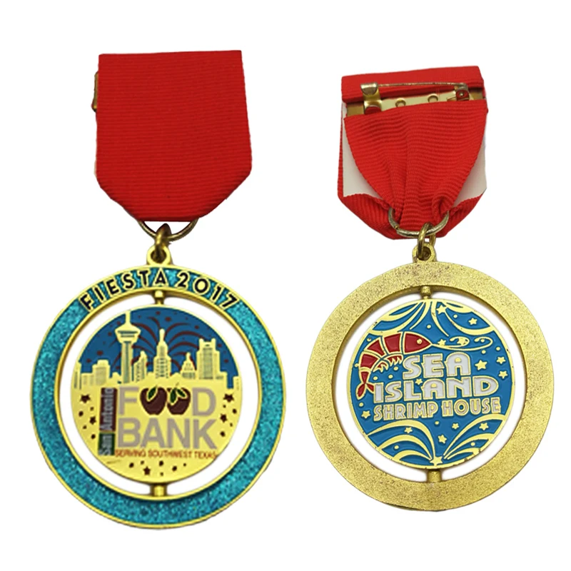 

Pin 3D Medallion on the back free design free delivery zinc alloy electroplated gold medal