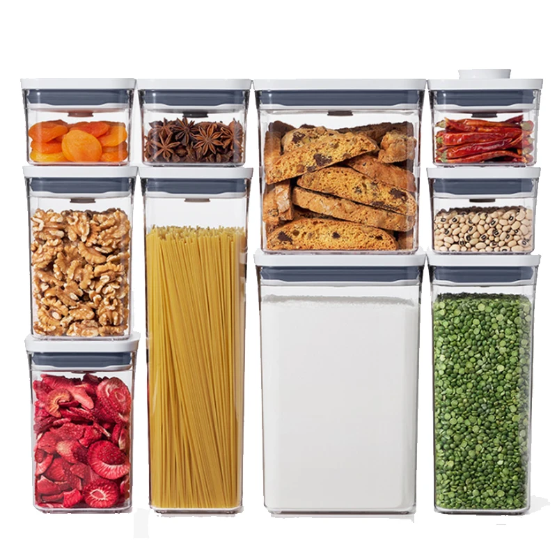 

One-click Opene and Close Good Grips POP Container Airtight Freshness Food Storage Box Plastic Transparent Storage Box