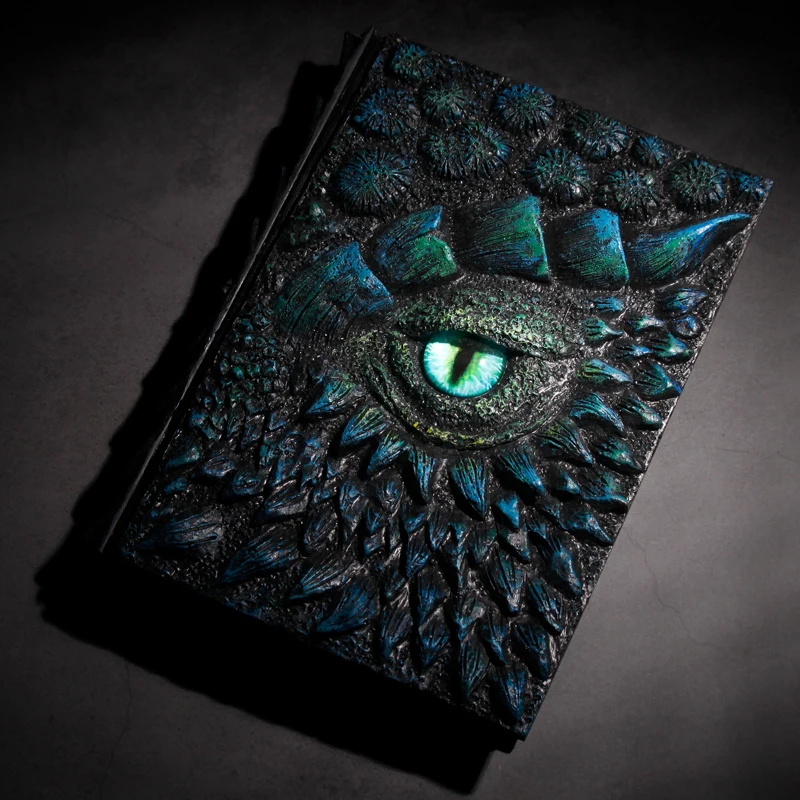 A5 Creativity Handmade Magic Resin Cover Notebook Hand Account Book 3D Dragon Relief Deluxe Animated Dragon Book