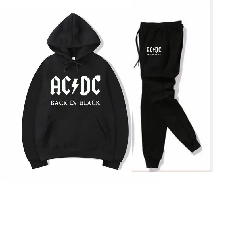 AC DC Толстовка Мужская Хип-Хоп рок-группа ACDC черные толстовки Мужские Женские повседневные уличные куртки с капюшоном весенние зимние топы