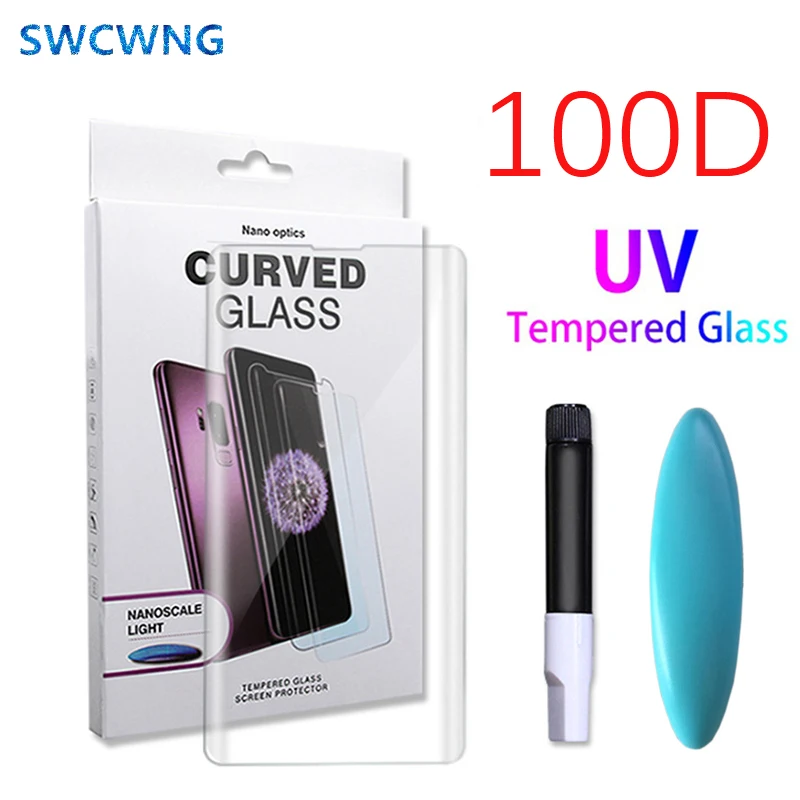 

UV Liquid Glue Tempered Glass Protective Glass Film For Samsung Galaxy S8 S9 S10 PLus S10 5G Note 8 9 10 pro Screen Protector