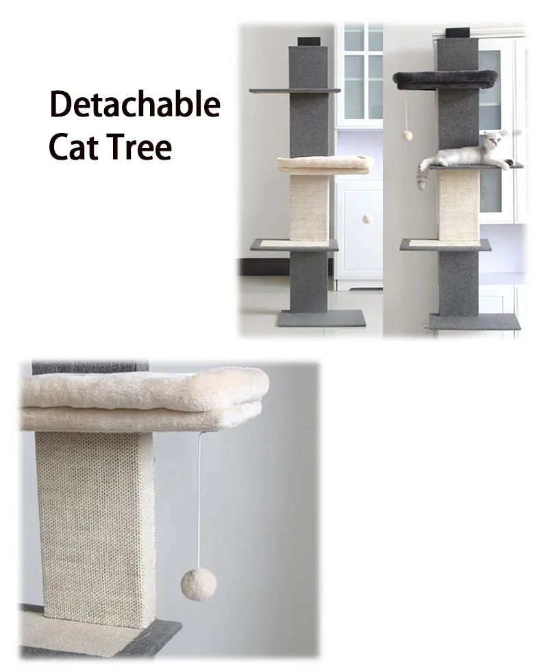 Съемный кошка дерево башня мебель для кондоминиума сизаль царапины пост для прыжков для кошки игрушка с лесенкой для котят домик для домашних животных игры
