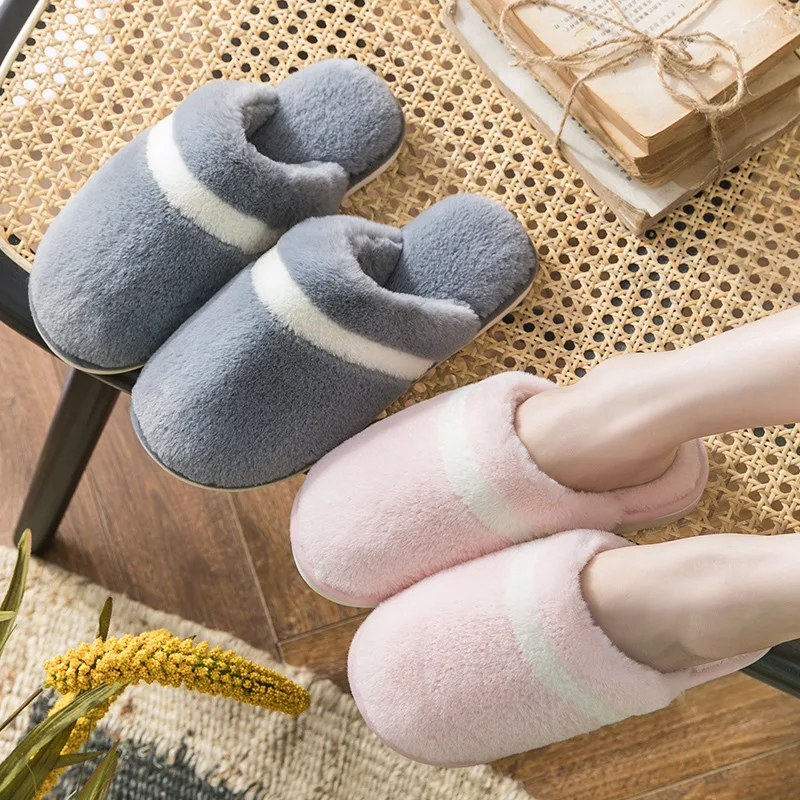 

Imitation Rabbit Plush Cotton Slippers Women's Lunar November zi xie Korean-style Couples Home Anti-slip Hair Mouth Half a Pack