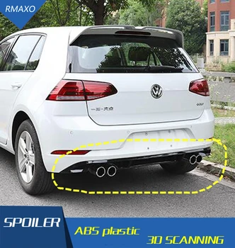 

For Volkswagen Golf 7.5 Rear spoiler ABS Rear Bumper Diffuser Bumpers Protector For GOLF After chrome lip rear spoiler 2018
