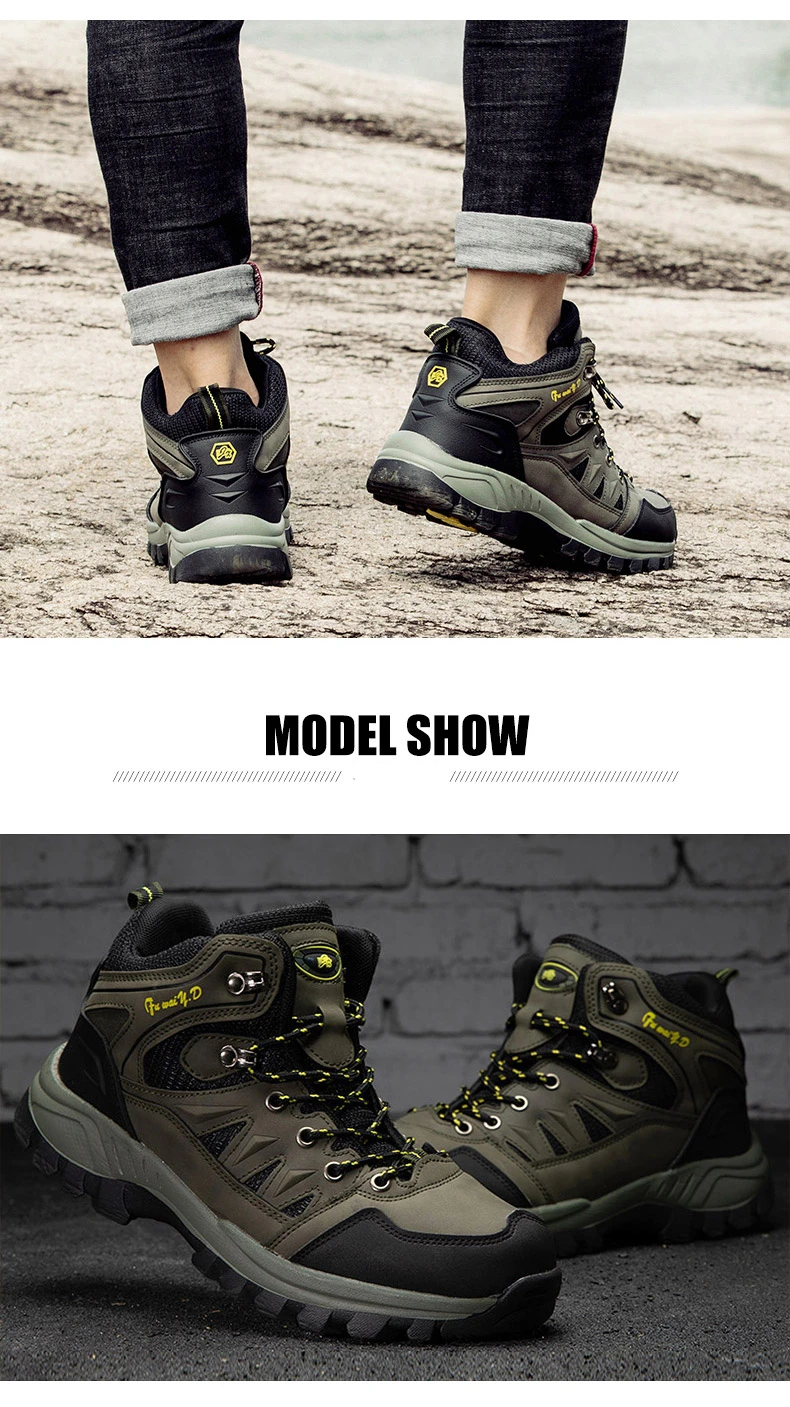 New Spring Autumn Men Boots High help Casual Men's Ankle Boot Comfortable Waterproof Outdoor Boots Men's shoes Plus Size 39-47