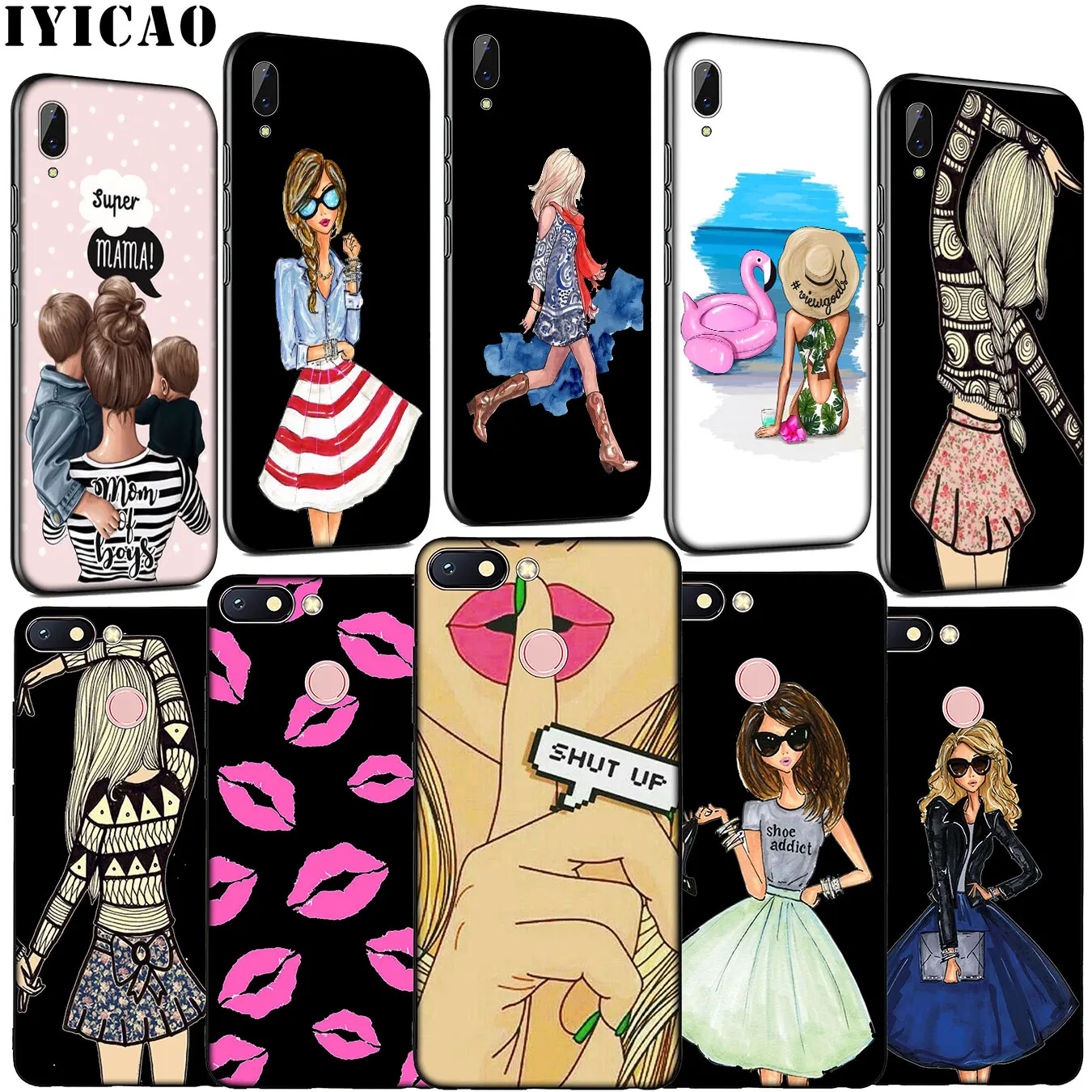 Best Friend Shopping girl Soft Silicone Phone Case for Xiaomi Redmi Note 8 8T 8A 7 7A 6 6A 5 5A K30 K20 Pro GO S2 Cover |