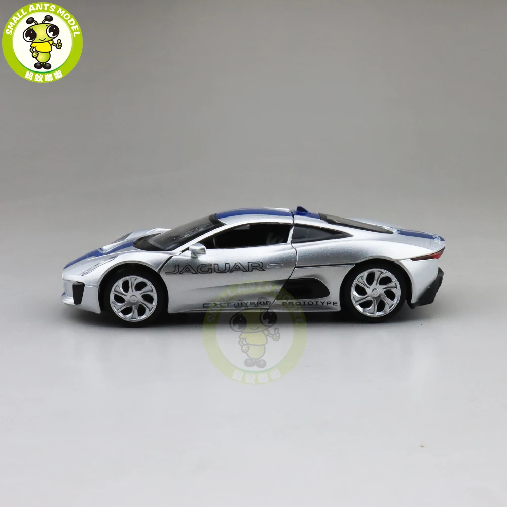 1/32 CAIPO JAGUAR C-X75 C X75 литая модель автомобиля игрушки для детей Подарки для мальчиков девочек - Цвет: Silver(no box)